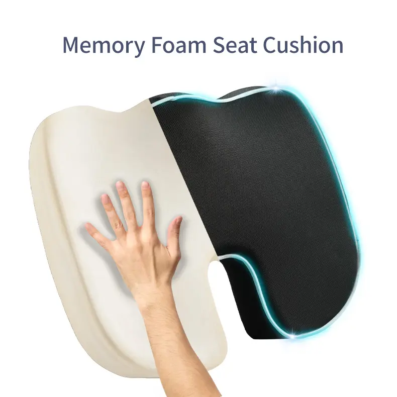 Memory foam seat cushion for pressure relief